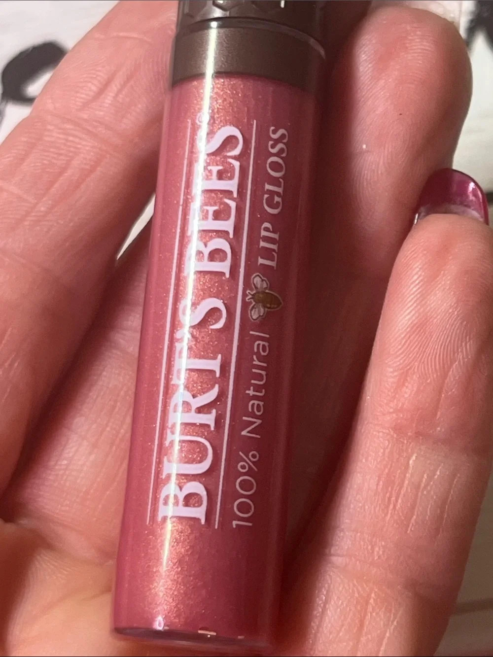 Burt's Bees Lip Gloss — Spring Splender shade. Rose Mauve